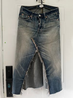 Midi denim skirt