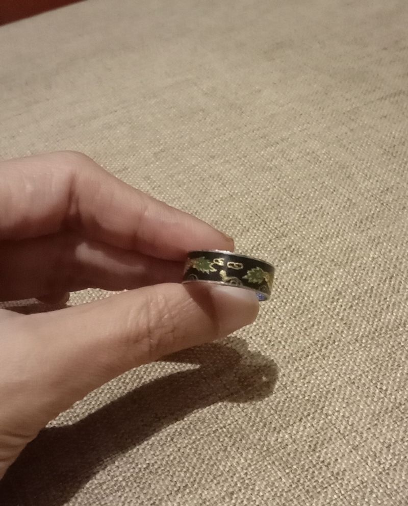 Cincin hitam motif naga, foto 3