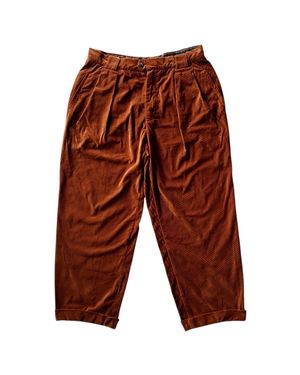 ERMENEGILDO ZEGNA GOLDEN BROWN CORDUROY PANTS MADE IN ITALY