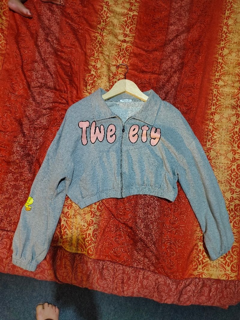 Jaket crop zipper, foto 2