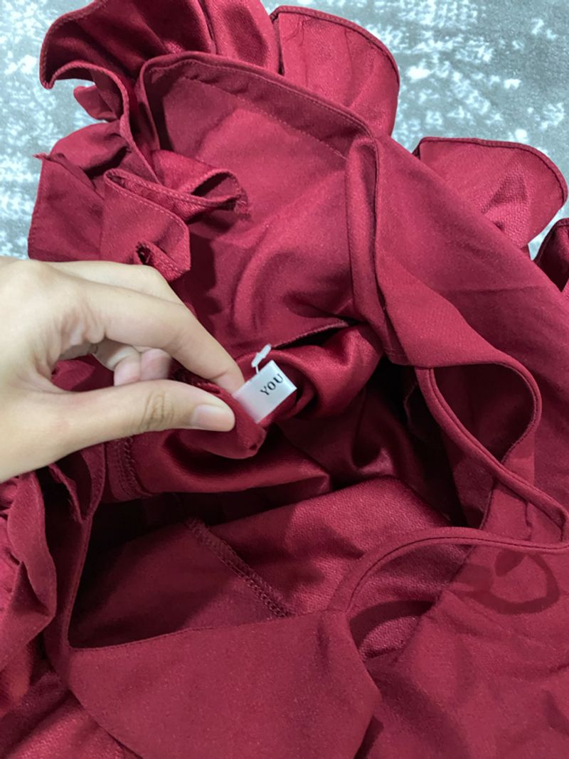 Ruffle top red, foto 4