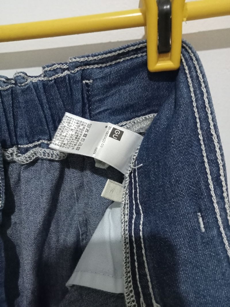 GU tuck wide pants denim, foto 4