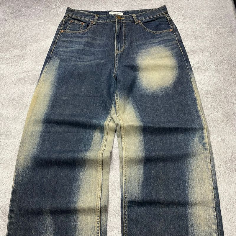 Red Ear Unique baggy washed blue jeans, foto 5
