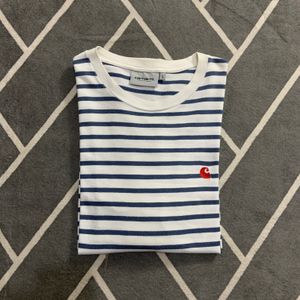 Carhartt Streetwear Reworked T-shirt Pria white navy