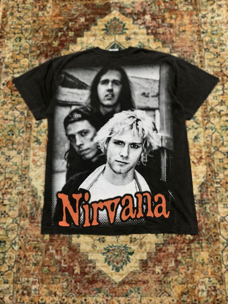 Tshirt Nirvana Vintage 90’s AOP, foto 3