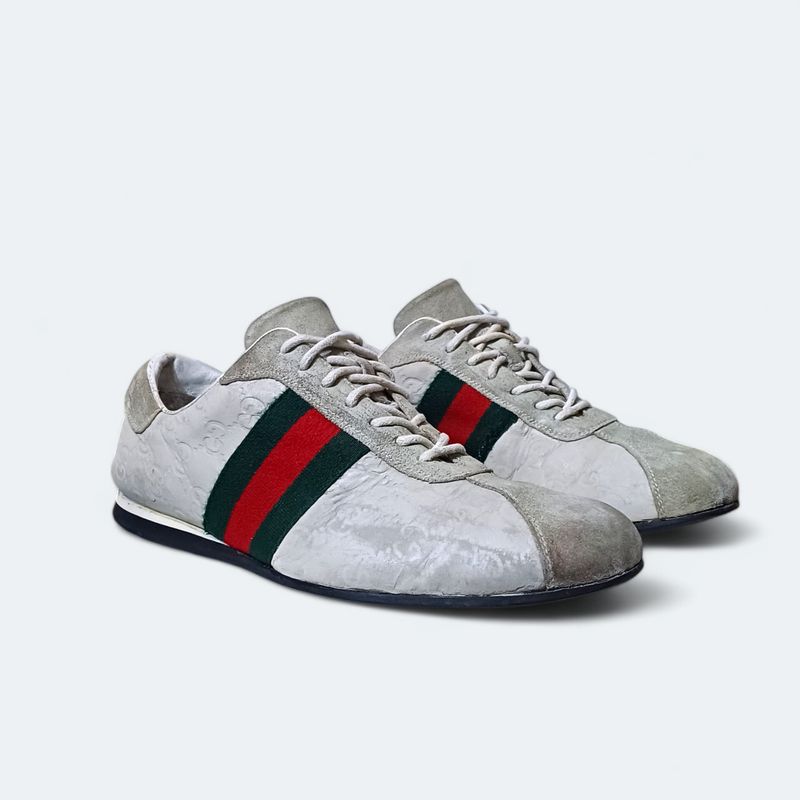 Gucci Luxury Sneakers Pria white, foto 4