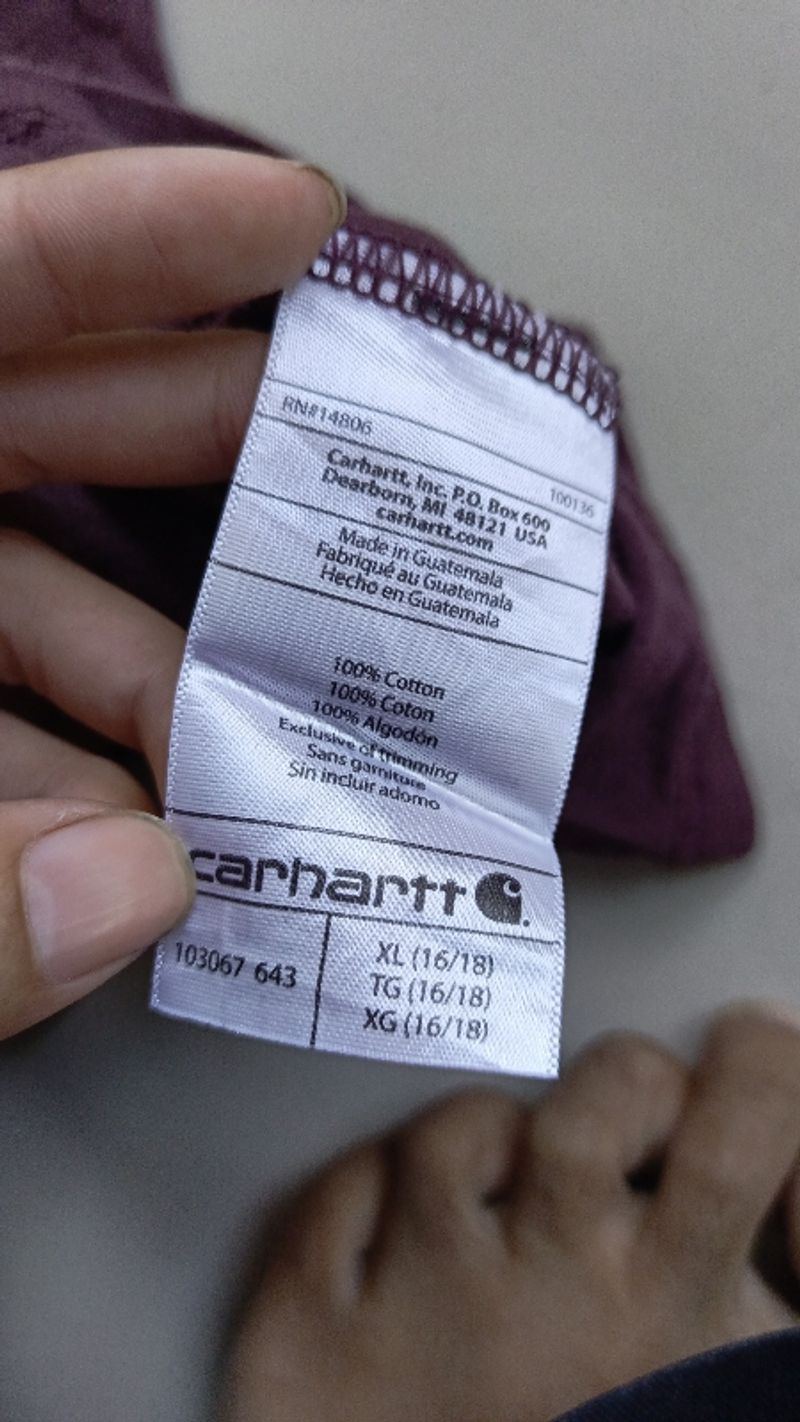 Tshirt carhartt maroon, foto 3