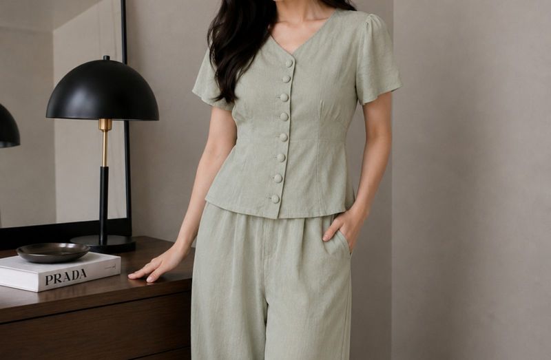 Setelan Sage Green One Set, foto 3