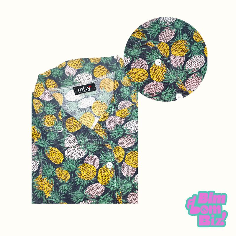 Pineapple Pattern Crop Shirt MKY Clothing, foto 2