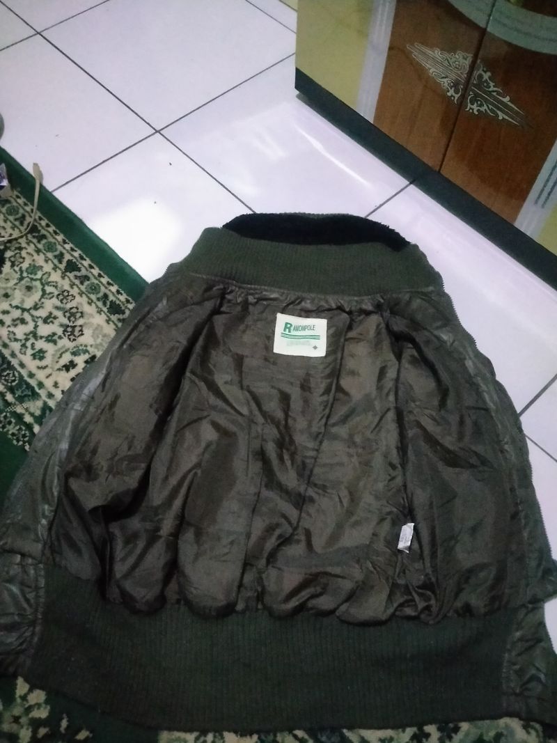 Vintage Y2K Bomber jacket Pria green black, foto 2