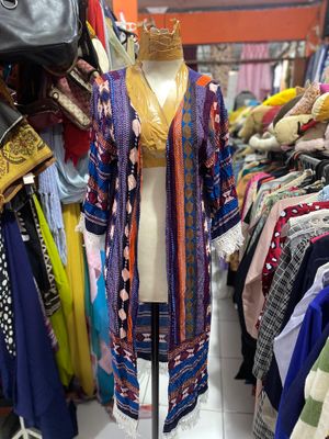 Vintage Casual Cardigan Wanita multicolor