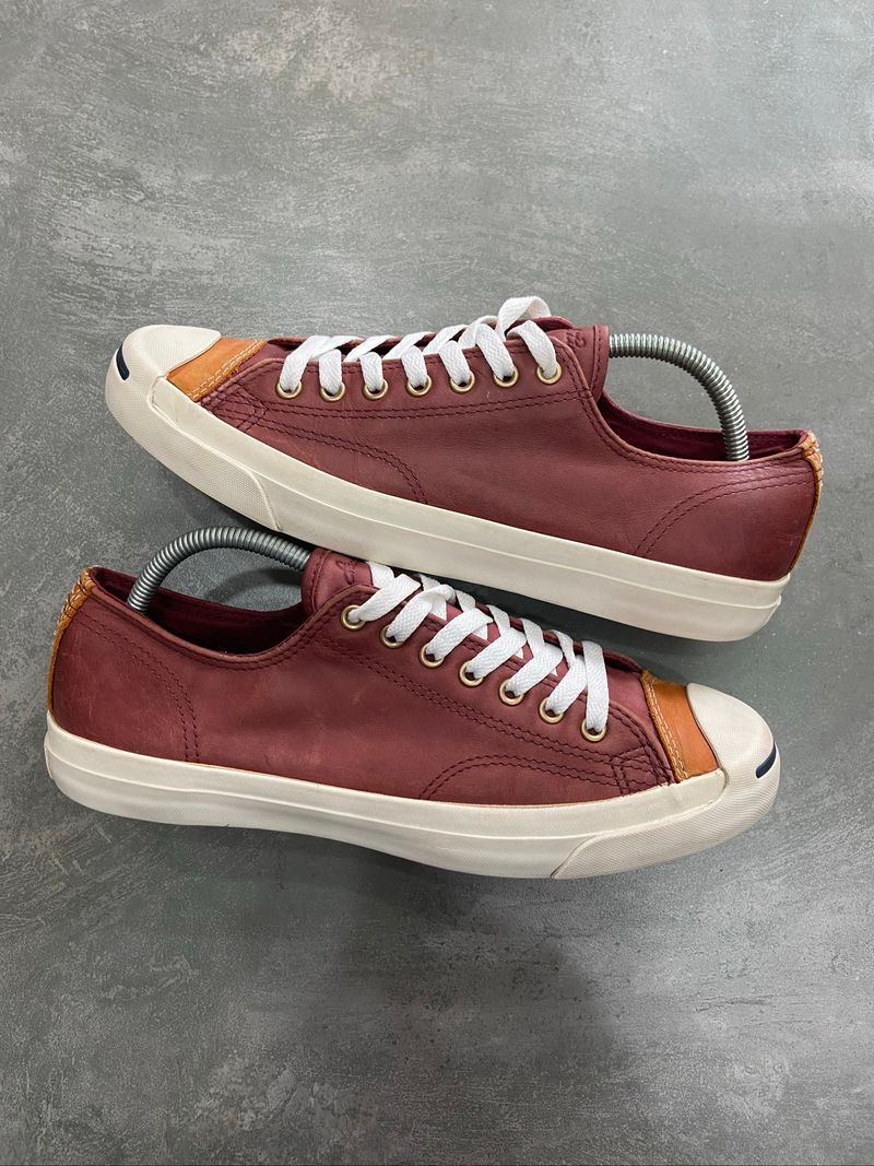 Converse Jack Purcell LTT Leather Maroon Brown Original, foto 2