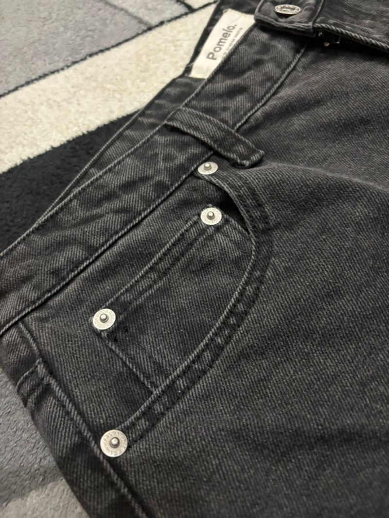 Pomelo black straight-leg jeans, foto 4
