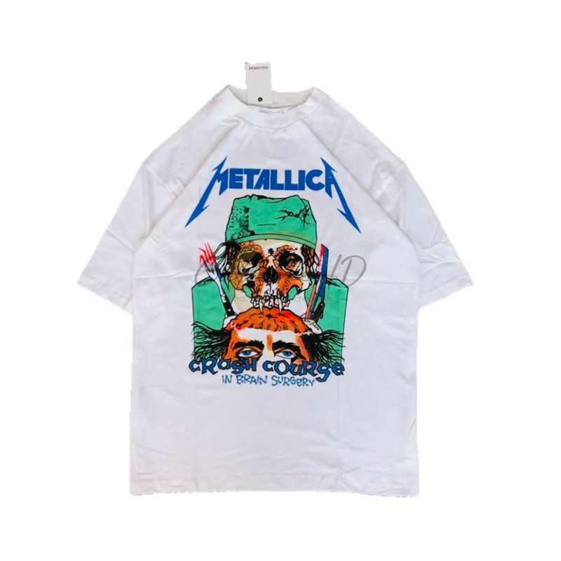 Pull & Bear Vintage Goth T-shirt Pria white, foto 2