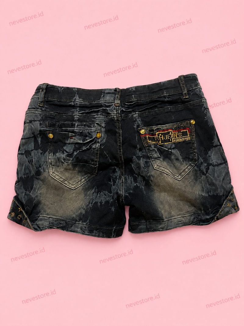 Celana Pendek Dark Denim Hotpant, foto 2