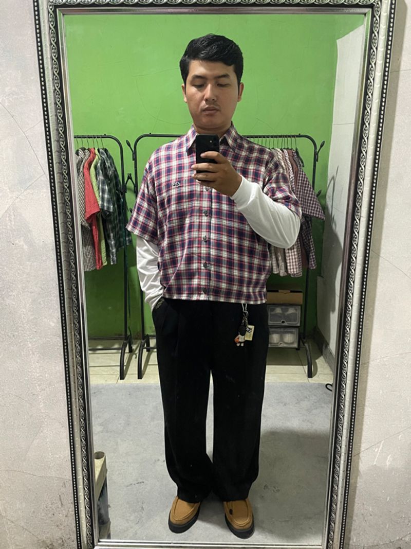 Fubu collection multiplaid boxy shirt, foto 2