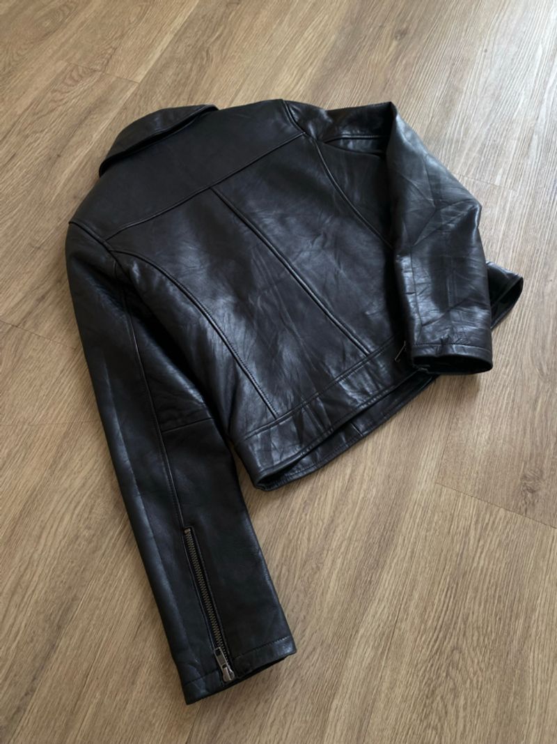 “12 CLOSET” CROP RAMONES LEATHER JACKET, foto 10