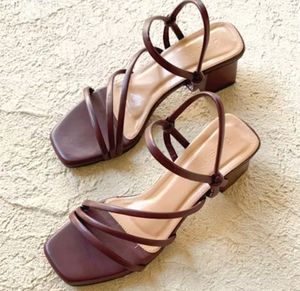 sandal heels maroon or red wine