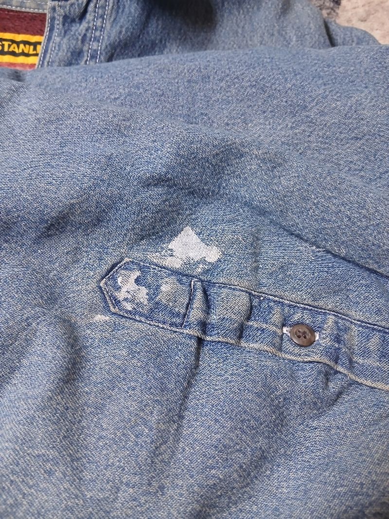 Vtg Chambray Chore Lined Flannel, foto 6