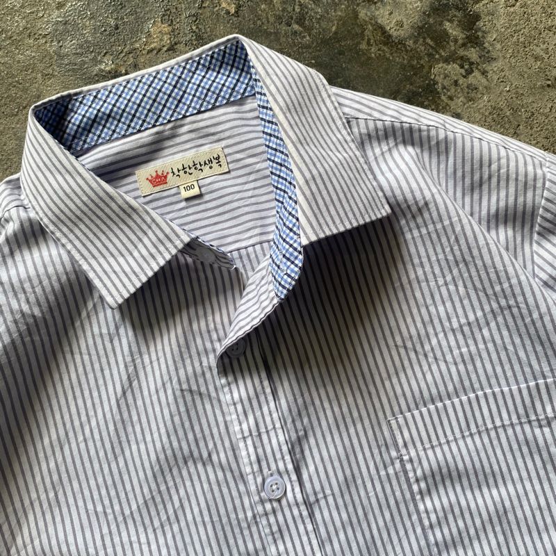 Korean Striped Long Sleeve Shirt, foto 6