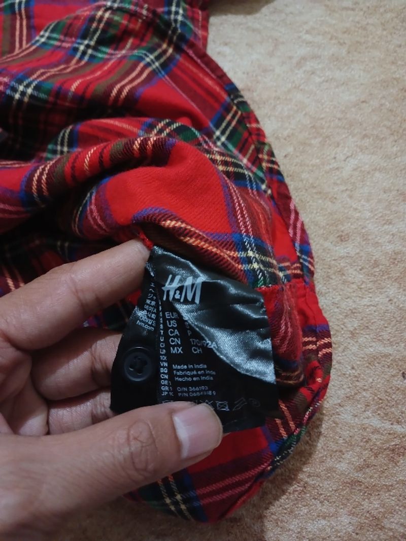 H&m flanell pria slimfit second thrift original, foto 3