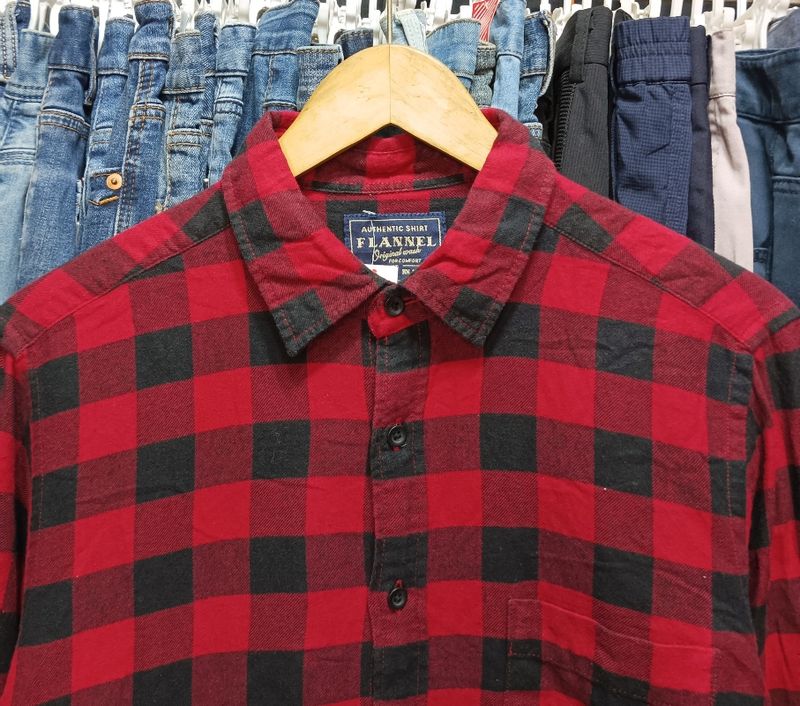 Kemeja Flannel Original Uniqlo, foto 2
