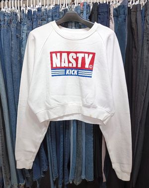 Crop Sweateshirt Boxy Crewneck by NastyKick