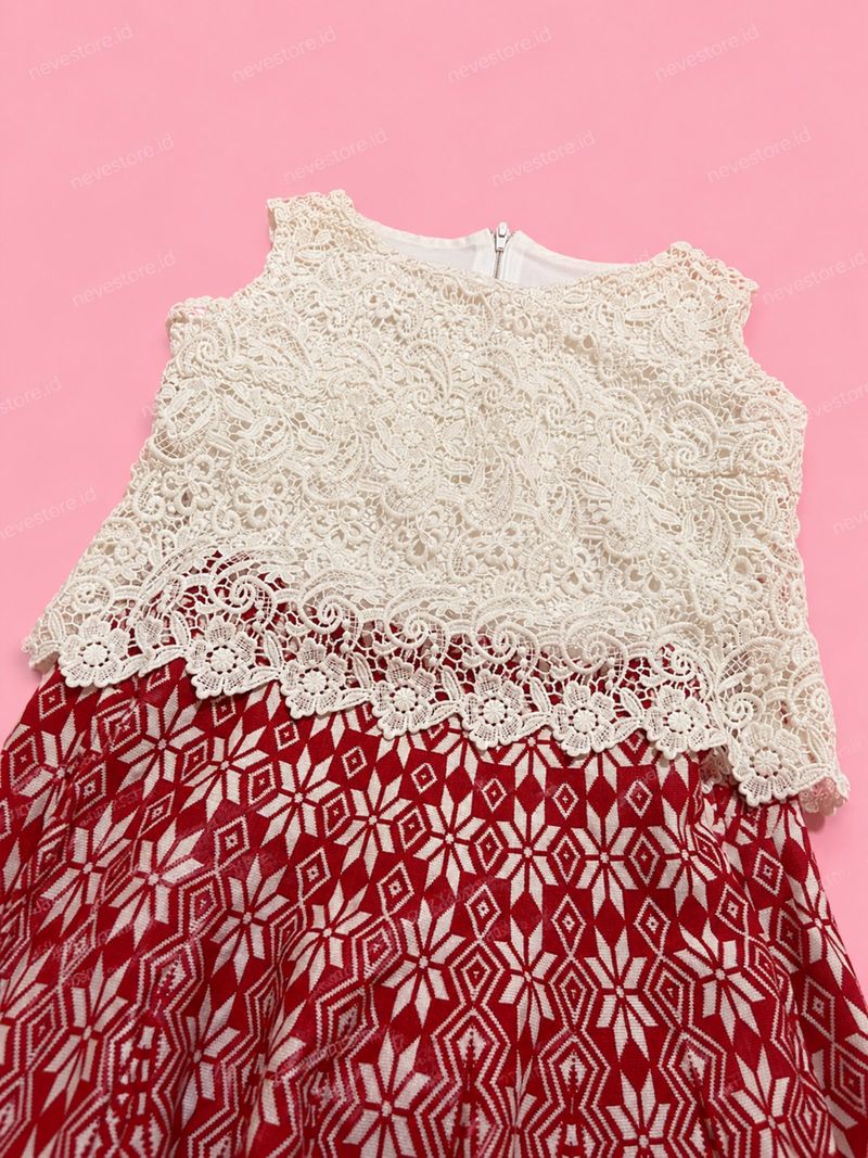 Dress Snowflake Red White, foto 2