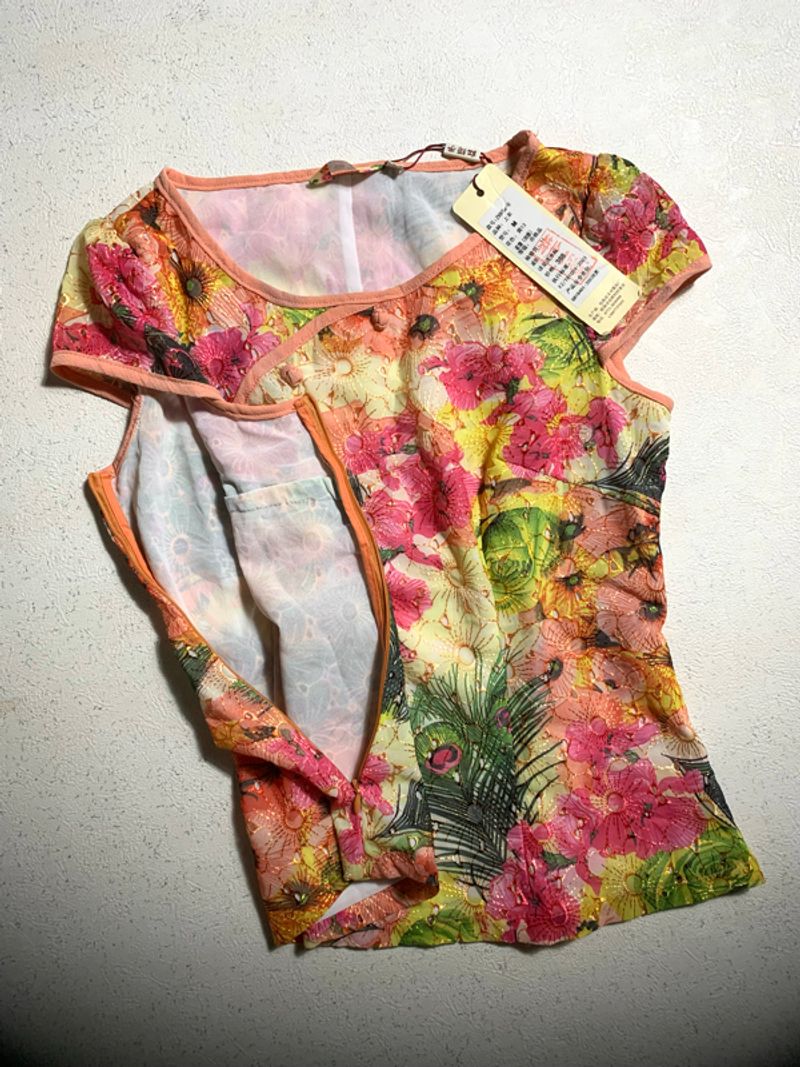 Floral pattern cheongsam top, foto 8