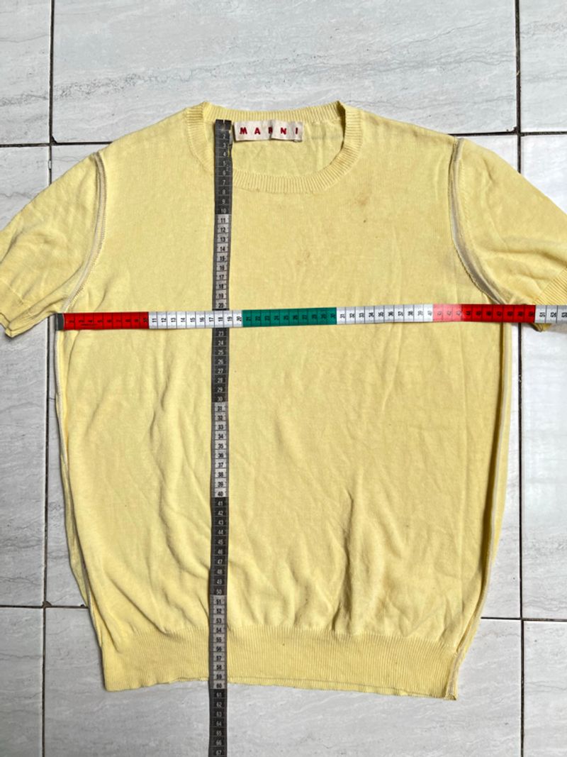 MARNI Yellow Knit T-shirt, foto 5