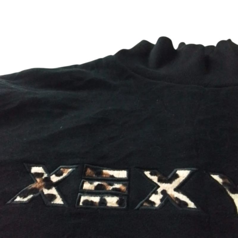 XEXYMIX High Neck Sweater Leopard Logo Bordir, foto 5