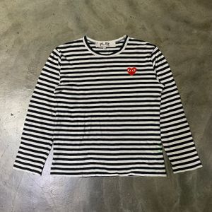 COMME des GARÇONS Streetwear Luxury T-shirt Pria white black