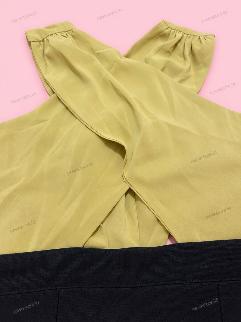 Dress Bodice Crisscross Olive, foto 2