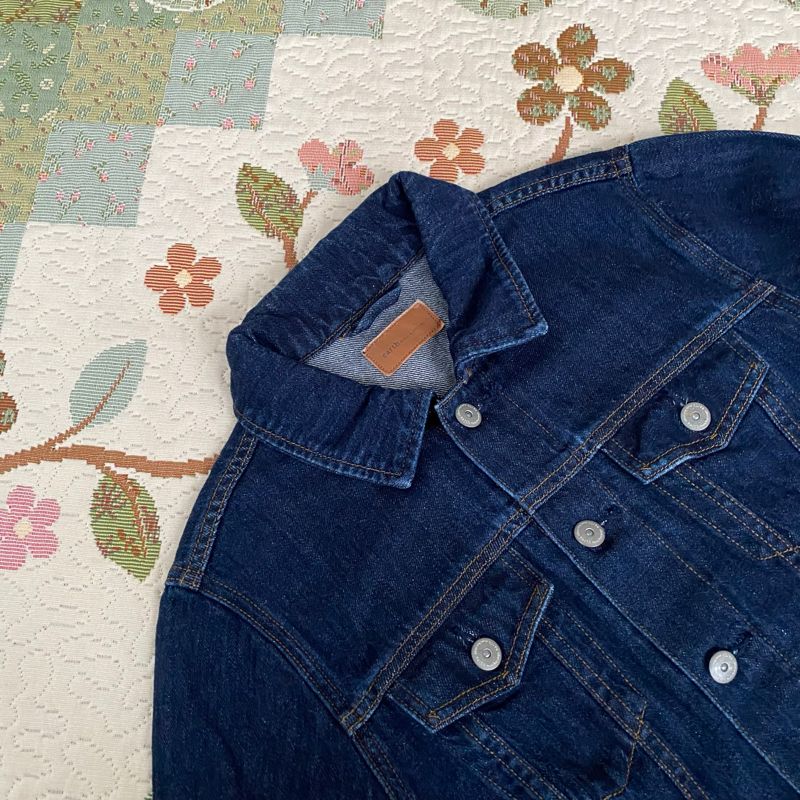 Jacket trucker denim earth and e logo super cakep like new w, foto 2