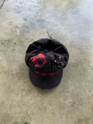 Punk Patchwork Red Plaid Beret Hat