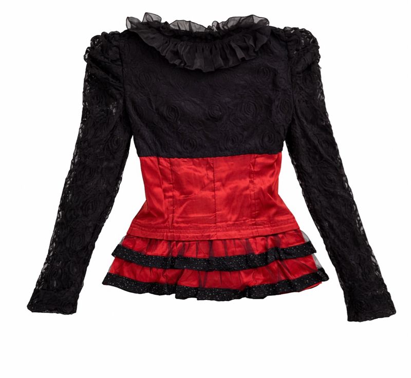 Fitted y2k Gothic Lace Top || Halloween Vampire core, foto 2