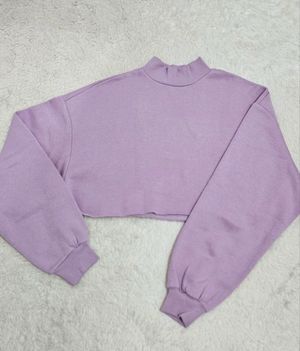 sweater crop h&m ungu