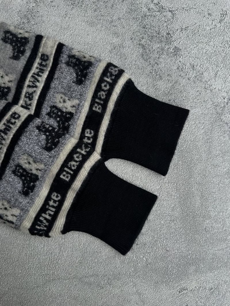 Black & White knitwear basic graphic 3D sweater, foto 4
