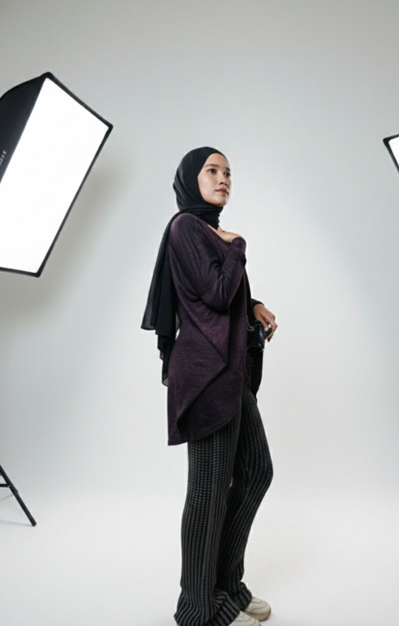 Cardigan ungu, foto 2