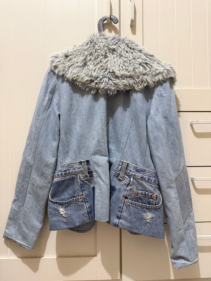 fur jeans jacket, foto 2