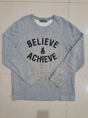 Crewneck Jacket - Giordano Believe & Achieve - Grey