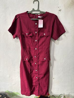 Dress Wanita maroon