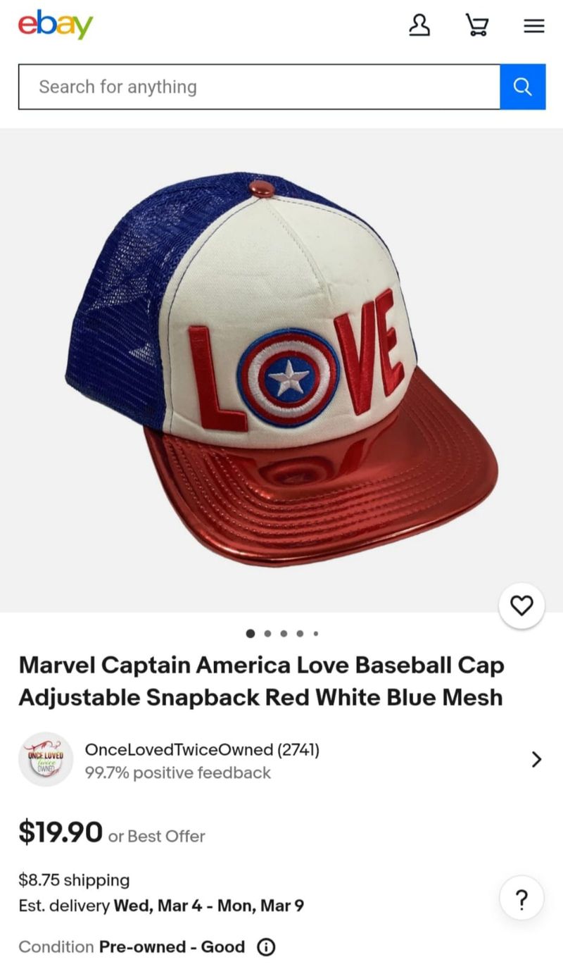 LOVE Captain America Trucker Hat, foto 3