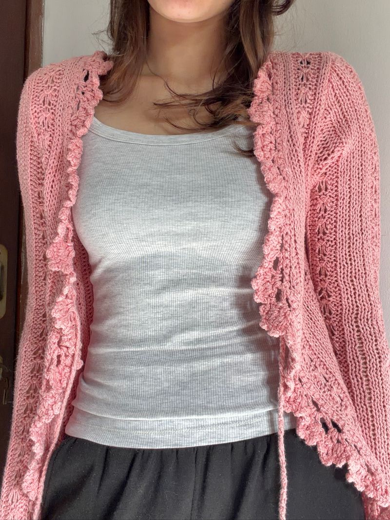 Coral Crochet Cardigan, foto 6