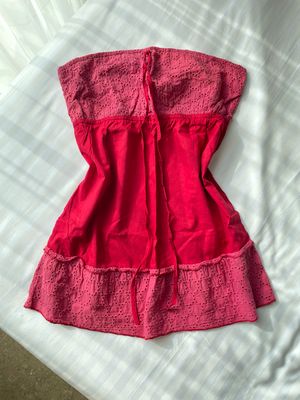 2000’s Hot Pink Tube Mini Dress