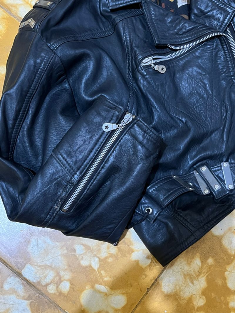 Jaket kulit ramones vintage, foto 4