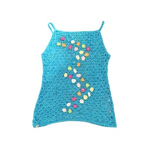 Vintage Y2K Crop top Wanita blue