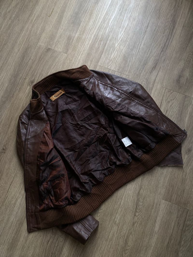 “JOINUS” BOMBER LEATHER JACKET, foto 5