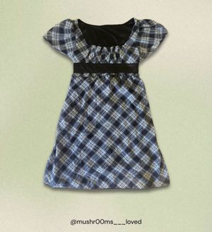 Black & White Plaid Baby Doll Dress
