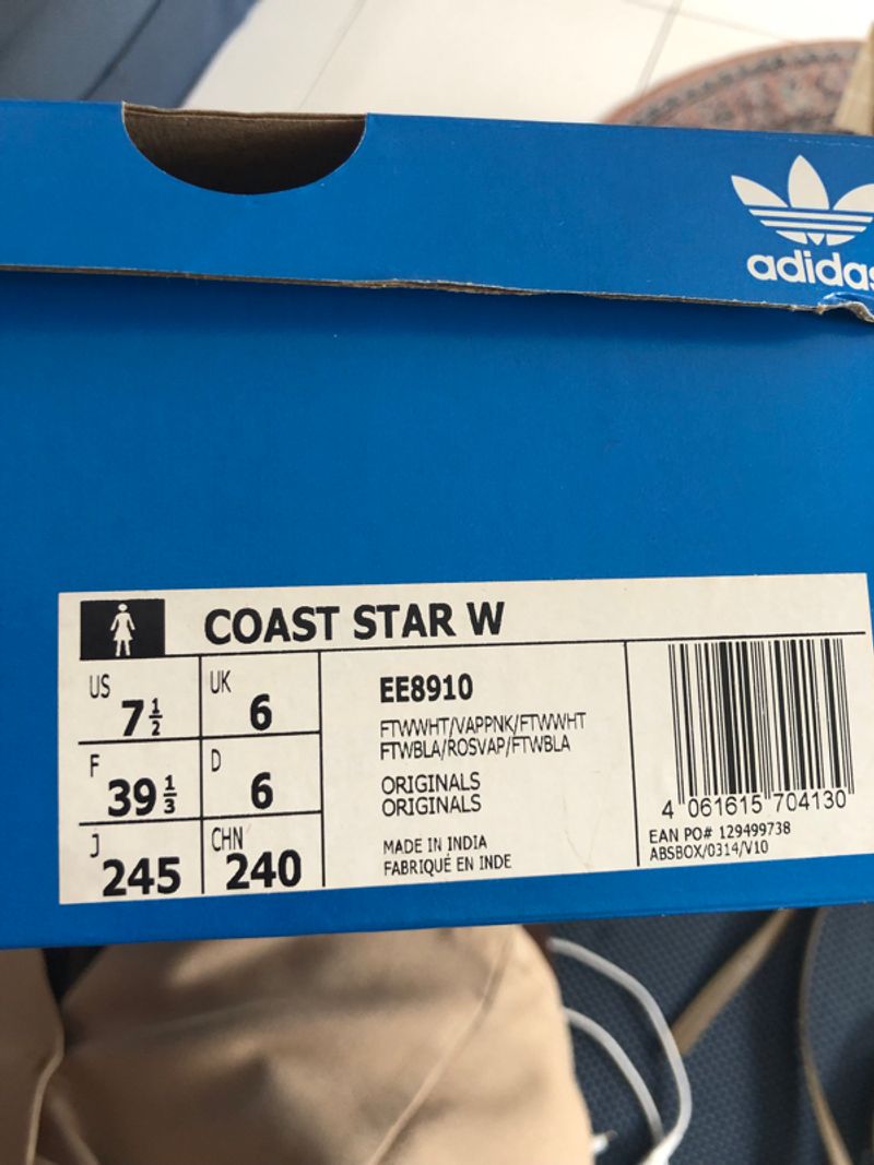 adidas sneakers coast star pink stripes, foto 6